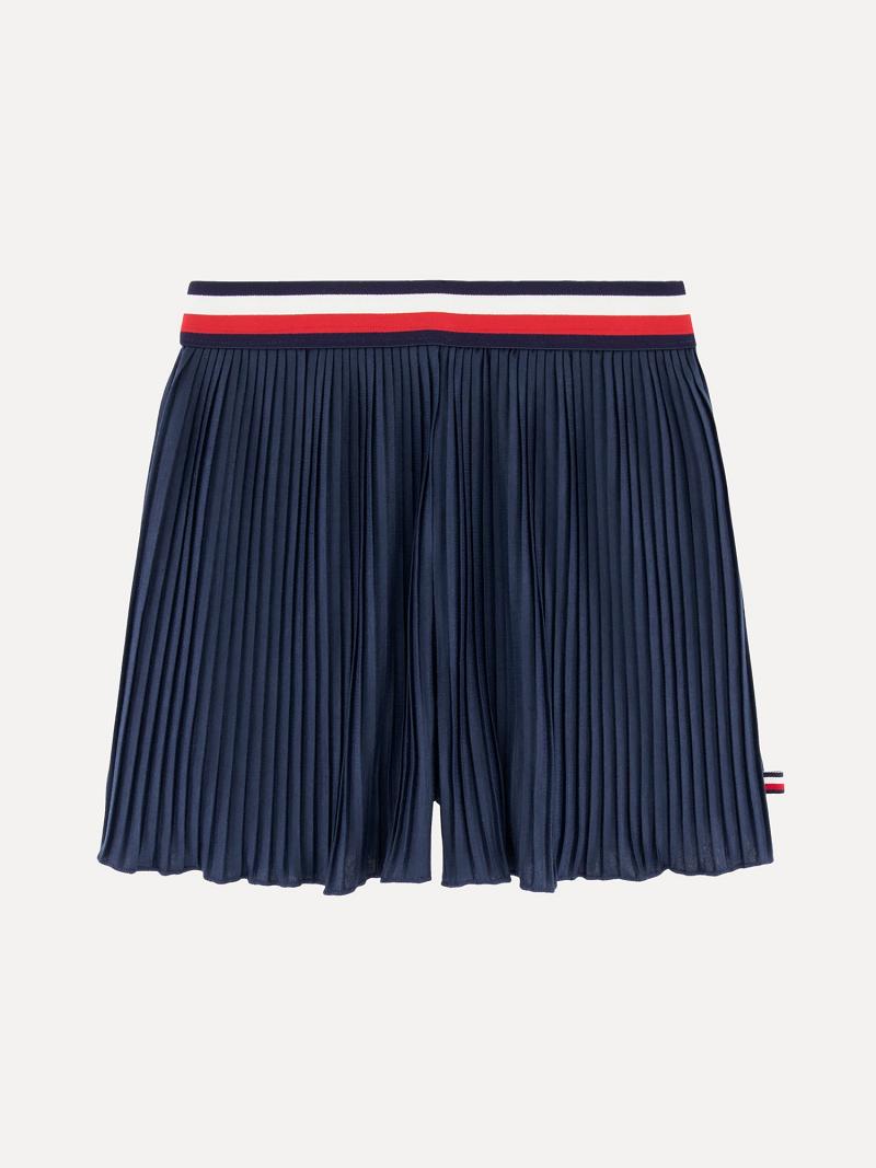 Lány Tommy Hilfiger Little Pleated Skort Rövid Szoknya Kék | HU 1860HAP